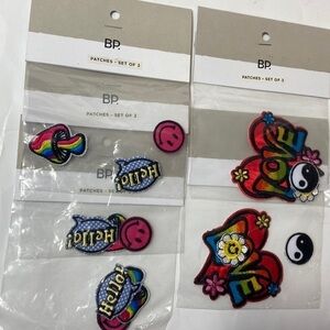 BP five packs of rainbow pride smiley face flowers patches NWT